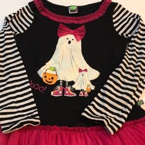 Girls spooky Halloween tunic dress shirt .